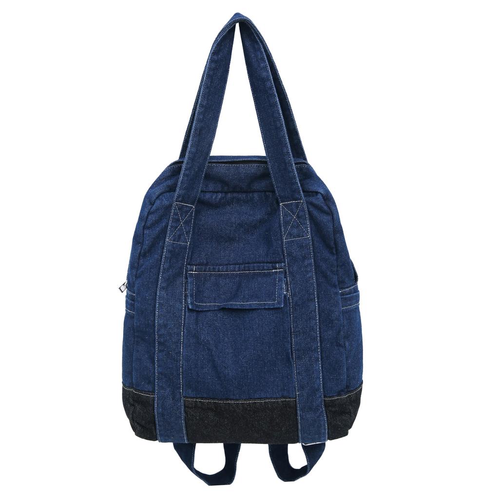 High Capacity Denim Patchwork Zipper Large Size Fashion Backpacks 2026 Hot Sale Sewing Thread Versatile Youth Women's Handbags