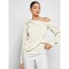 Women's Spring Fashion New Off The Shoulder Asymmetrical Long Sleeved Top