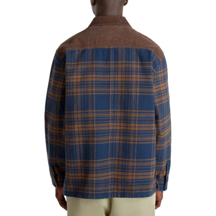 Vans Nelson Heavyweight Shacket American Vintage Soft Comfortable Fashion Casual Corduroy Jacket Men Jacket Blue VN000HNQDAT