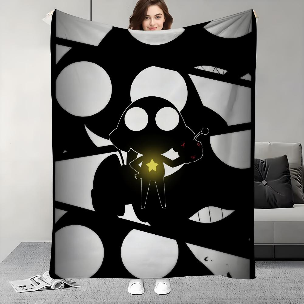 Funny Cartoon Keroro Gunsou Frog Blanket Design Lightweight  For Dorms, Naps, Living Room, Office,Sofa,All-Season