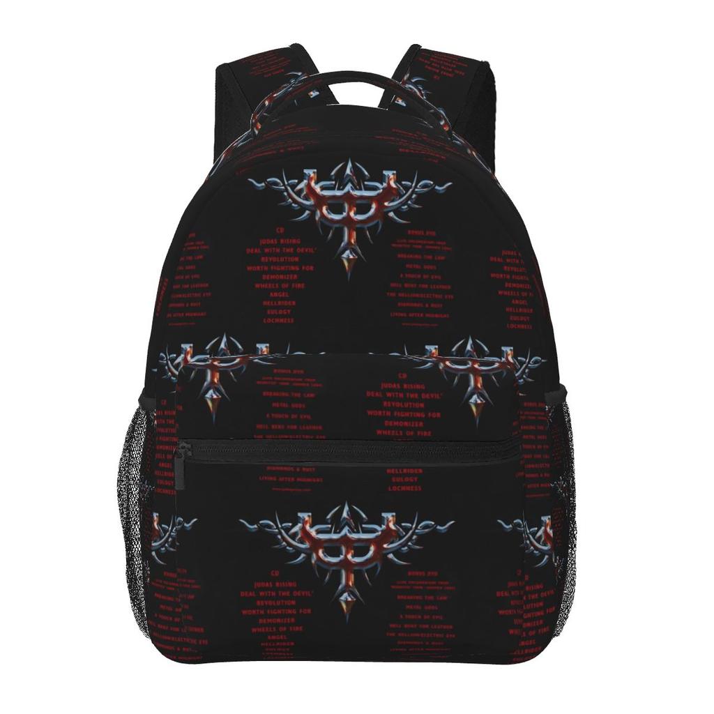 Judas Priest Angel Of Retribution 1 Rucksack Schüler Jungen Mädchen Schultasche Kinder Schultasche Laptop Umhängetaschen für Männer Frauen
