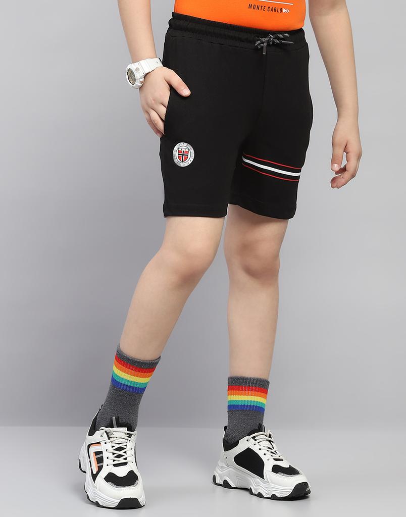 MONTE CARLO Boys Black Printed Bermuda