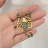 European and American Fashion Animal Antique Scorpion Brooch Clothing Matching Men's Suit Brooch Corsage