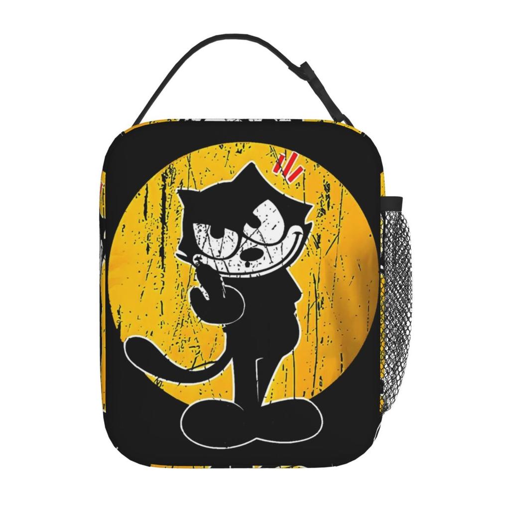 F-Felix The Cat Insulated Lunch Bag Food Bag Reusable Cooler Thermal Lunch Boxes For Travel