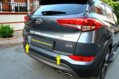 Trim for Trunk Edging (2 Parts, Stainless) for Hyundai Tucson TL 2016-2021