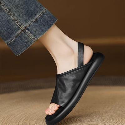 Fashion Women's Summer Sandals with Flat Bottoms, Soft Soles, Versatile Soft Leather, Casual Super Soft Sandals, 2025 New Style