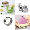 Anello Mousse in Acciaio Inossidabile 304 Classico da 5/6/7/8Cm, Stampo per Torta con Foro, Base per Torta, Torre, Crostate di Frutta, Quiche, Strumento per Cottura