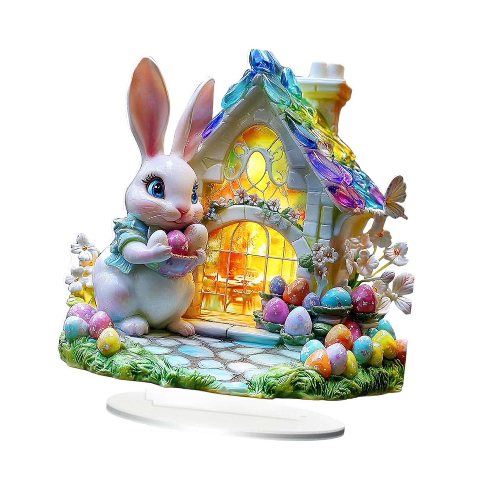 

Easter Garden Bunny Scene Table Ornament Accessories Traditional Collection