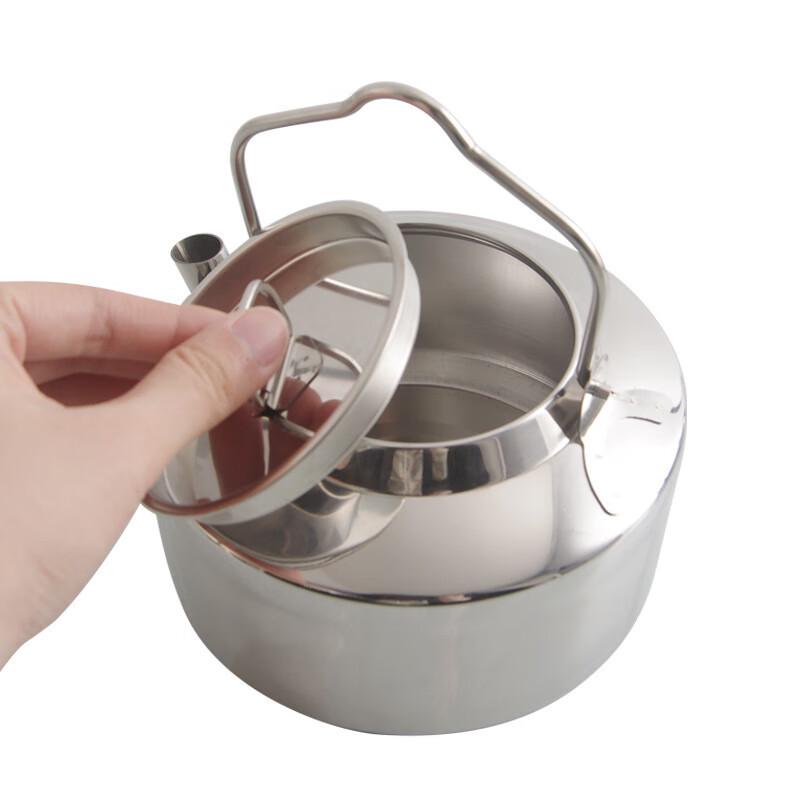 

Portable Outdoor Stainless Steel Kettle 1.2L