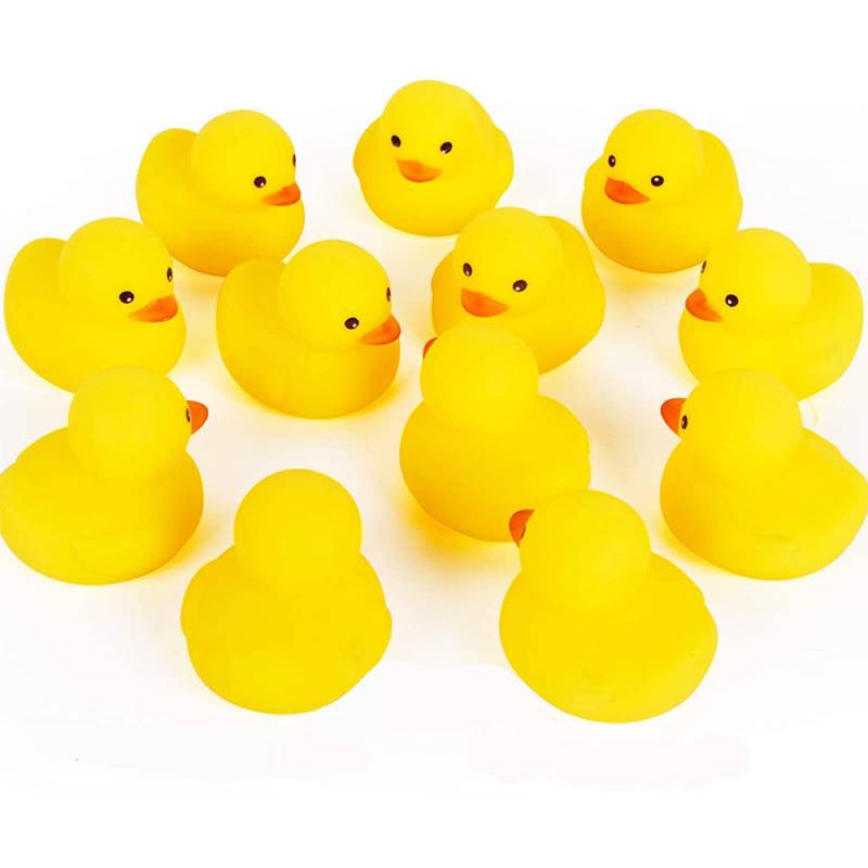 Spielzeug 10 Stück Vorschule Bad Mini Gummi-Enten Quietschen Schwimmen Enten Baby Badewanne Duschspielzeug für Kleinkinder Mädchen Geburtstag Kinder Jungen Geschenk