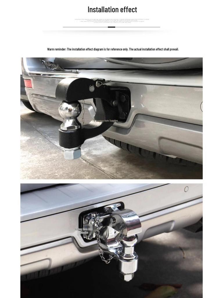 2024 Toyota Prado LC250 Trailer Hitch: Modified Tow Hook Rear Bumper with Square Hole