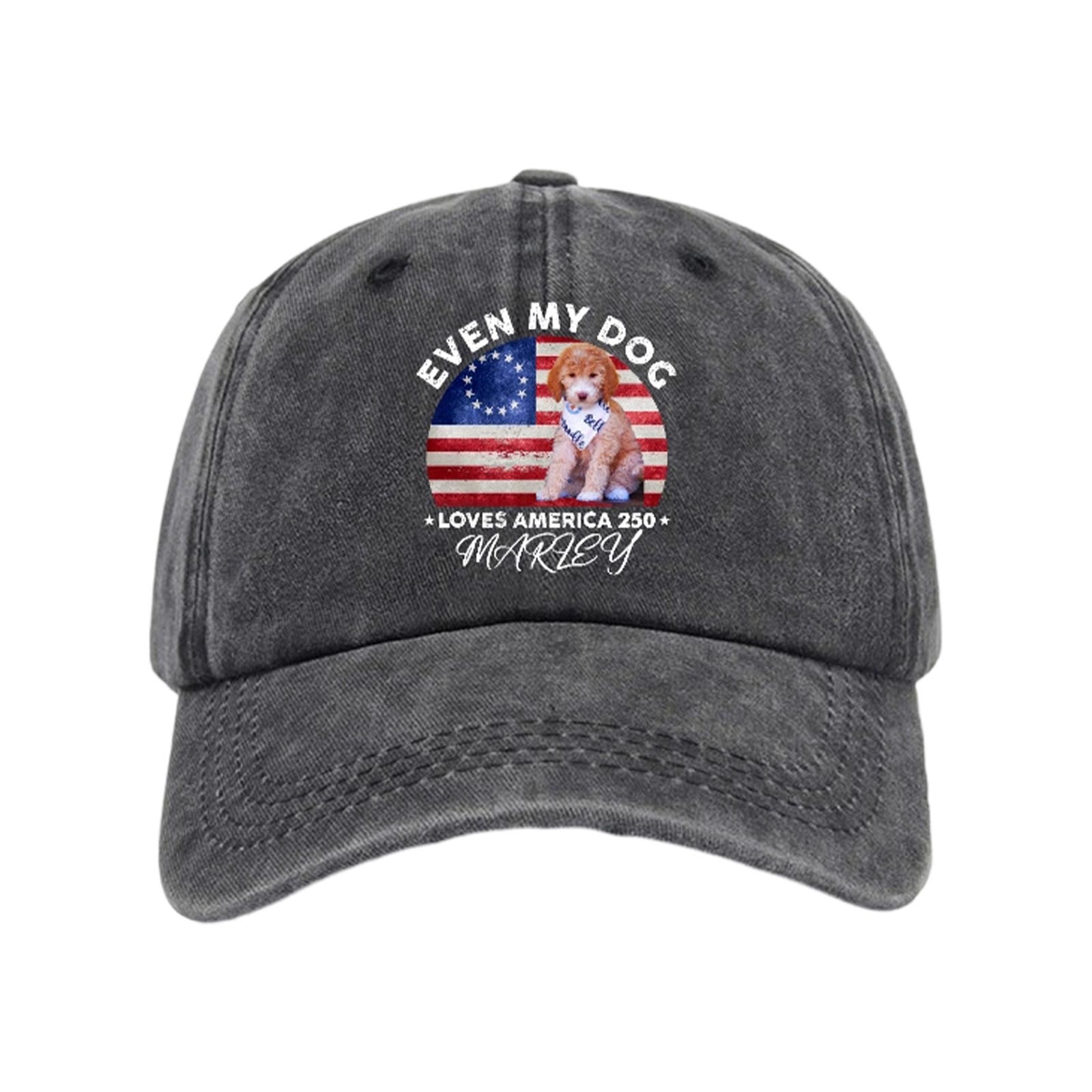 

Printed Baseball Cap, Commemorating The 250th Anniversary Of The United States . One Size чёрный
