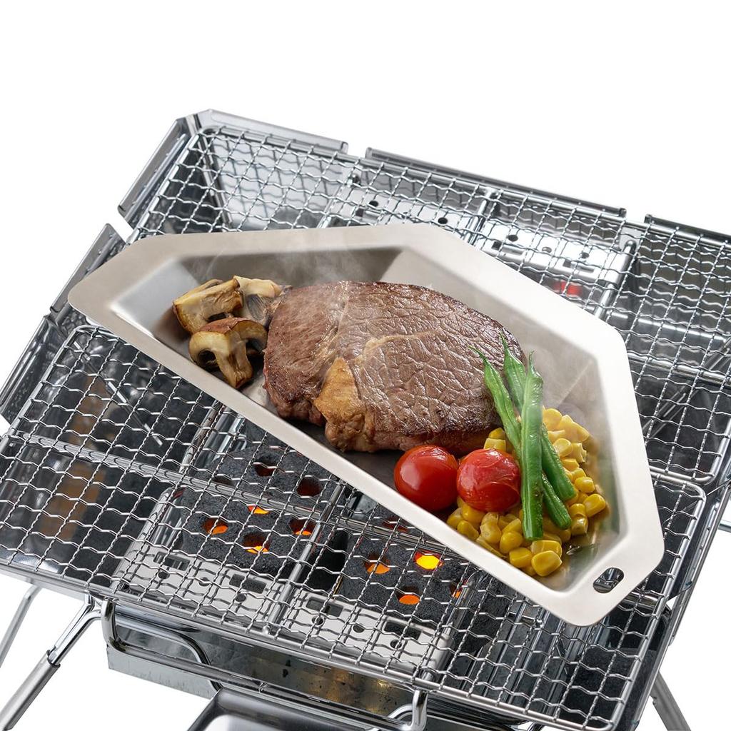LOGOS Polygon Stainless Steel Party Plate 81280050