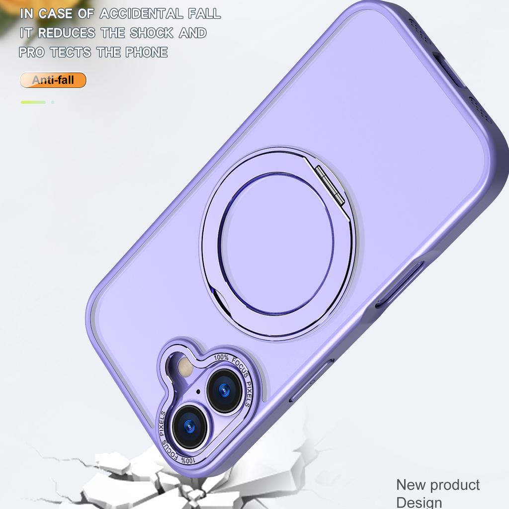 For iPhone 17 Case Compatible with MagSafe TPU + Acrylic Kickstand Phone Cover
