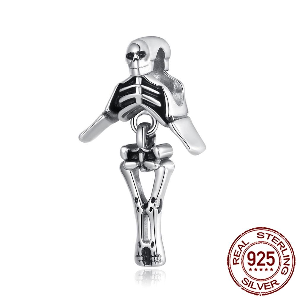 Gothic Charms Copper Halloween Nightmare Skull Skeleton Voodoo Doll Beads Fit Bracelet Necklace Diy Jewelry