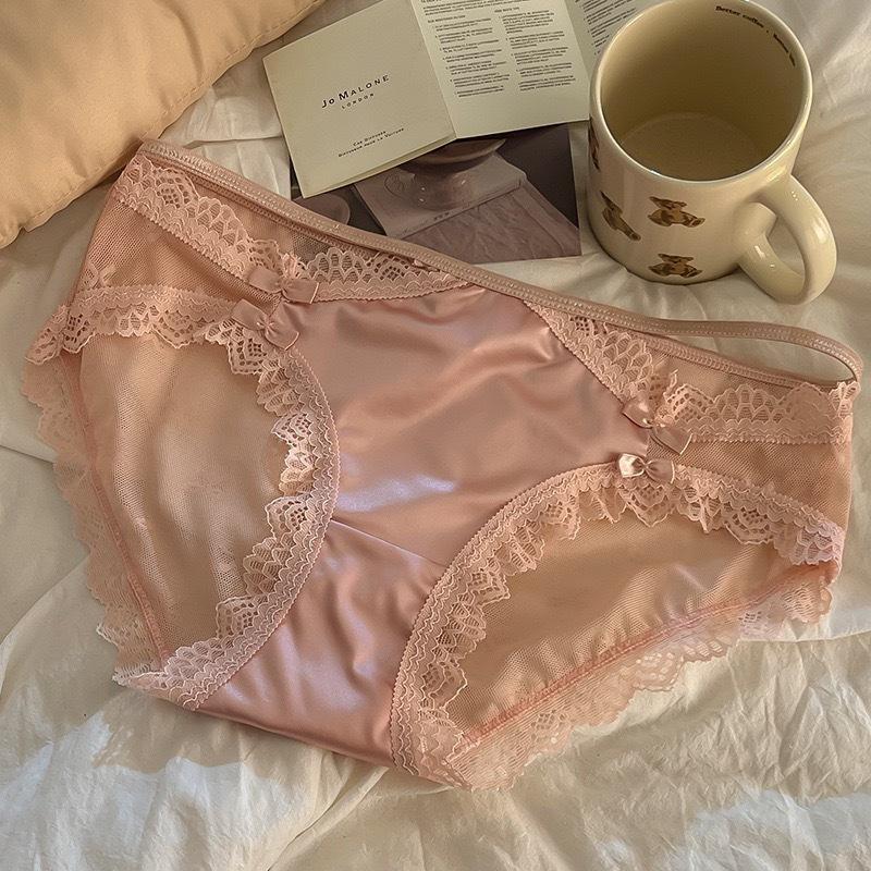 Lady Summer Sexy Lace Pure Want Hollow Bare Sense Antibacterial Crotch Waist Triangle Briefs