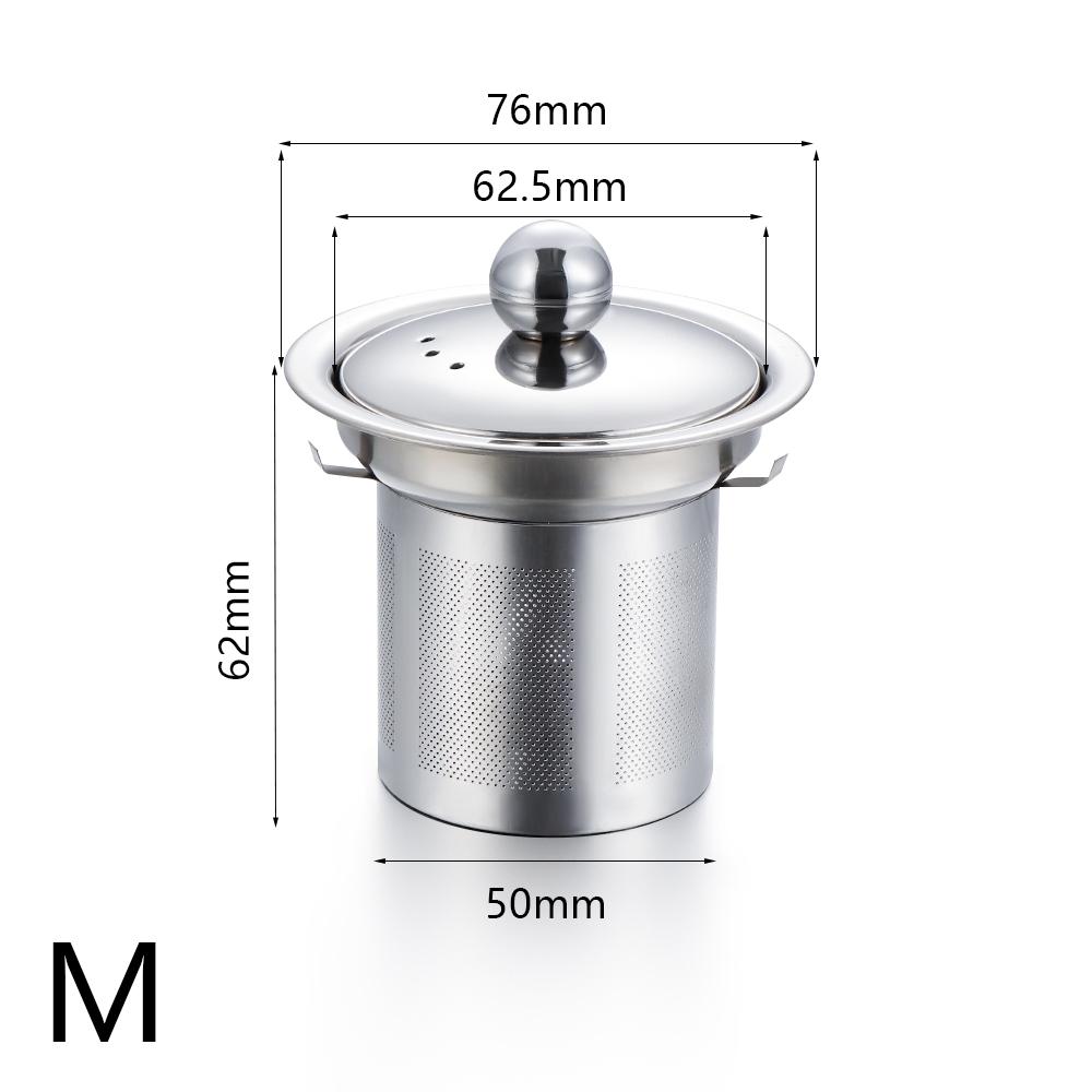 Reusable Stainless Steel Tea Strainer Mesh Infuser Basket Loose Tea Leaf Infusers Herb Filter for Mug Teapot Teaware S/M/L