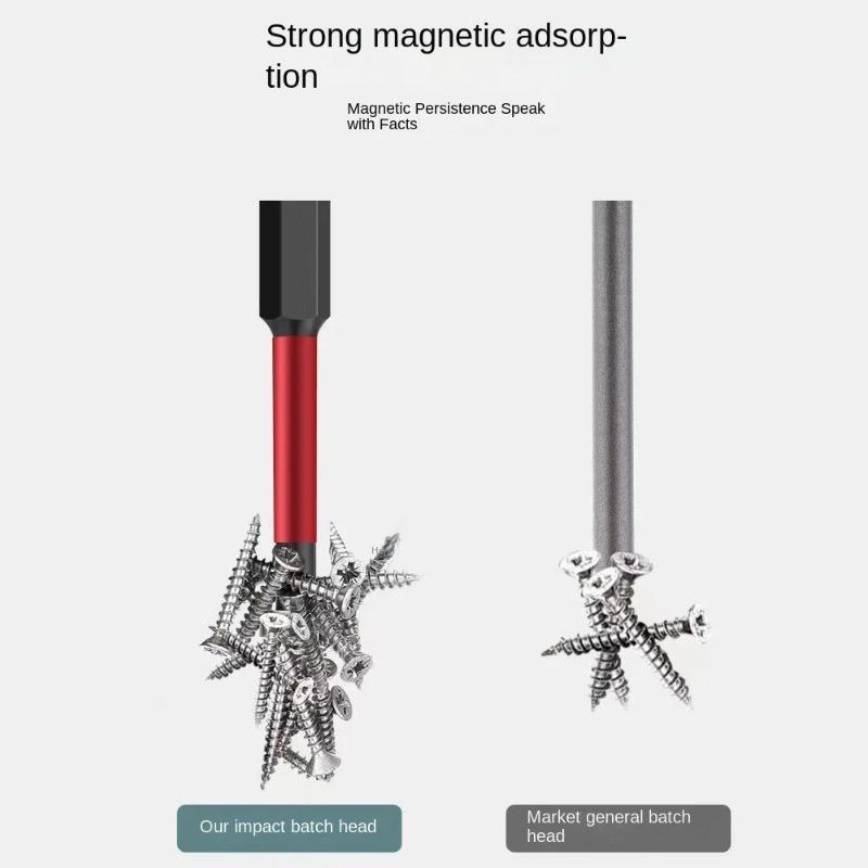 Magnetic Anti-shock Batch Head High Hardness Non-Slip Impact Bits Cross Screwdriver 25/50/65/70/90mm Screwdriver Set