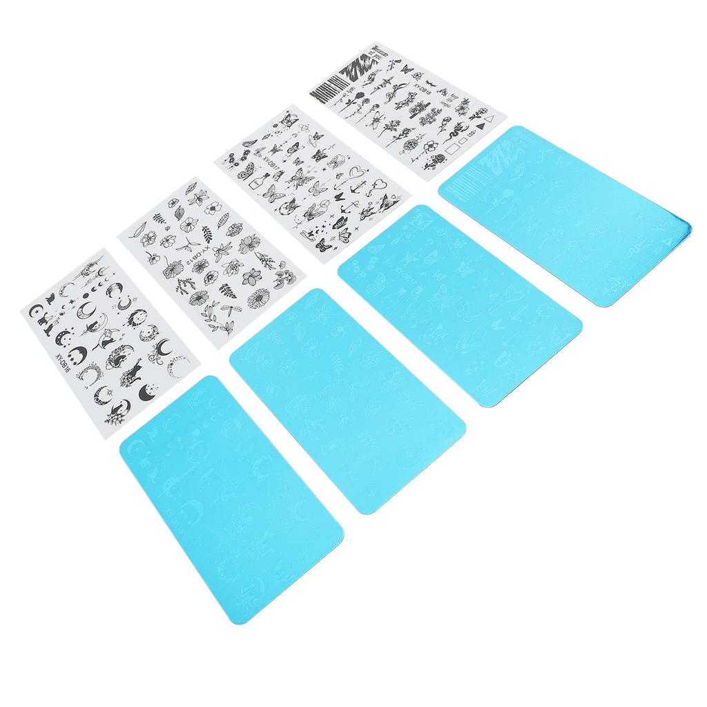 Nail Art Printed Steel Plate Multi Trend Irregular Nail Stamp Template Kit for Manicure Printing