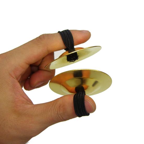 1 Paio Danza del Ventre Ottone Bel Suono Anello Elastico per Dita Compatto e Leggero Anti-caduta Colore Unico Prestazione Rame Superficie Liscia