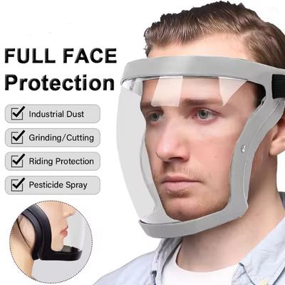 Anti Fog Protect Dust and Splash Mask Full-Face Transparent Protection Mask with Adjustable Buckle Reusable and Heat Resistance