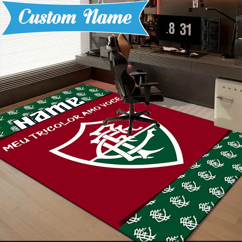 Custom Name Love Fluminense Rug Game Carpet, Floor Mat for Bedroom Living Room Entryway Rug, Home Decor Idea Gift for Christmas birthday