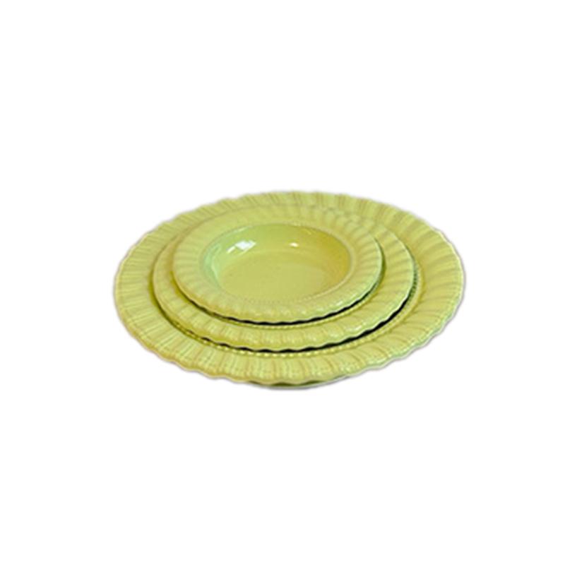 3Pcs Miniature Western Cuisine Plate Dollhouse Kitchen Simulation Food Plate DIY Mini Decoration Accessories For Toys