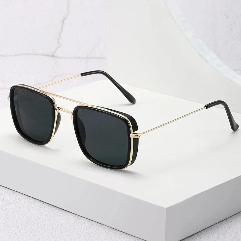 Fashion Sunglasses European And American Metal Small Square Frame Korean Version Glasses Retro Square Sunglasses Uv Protection