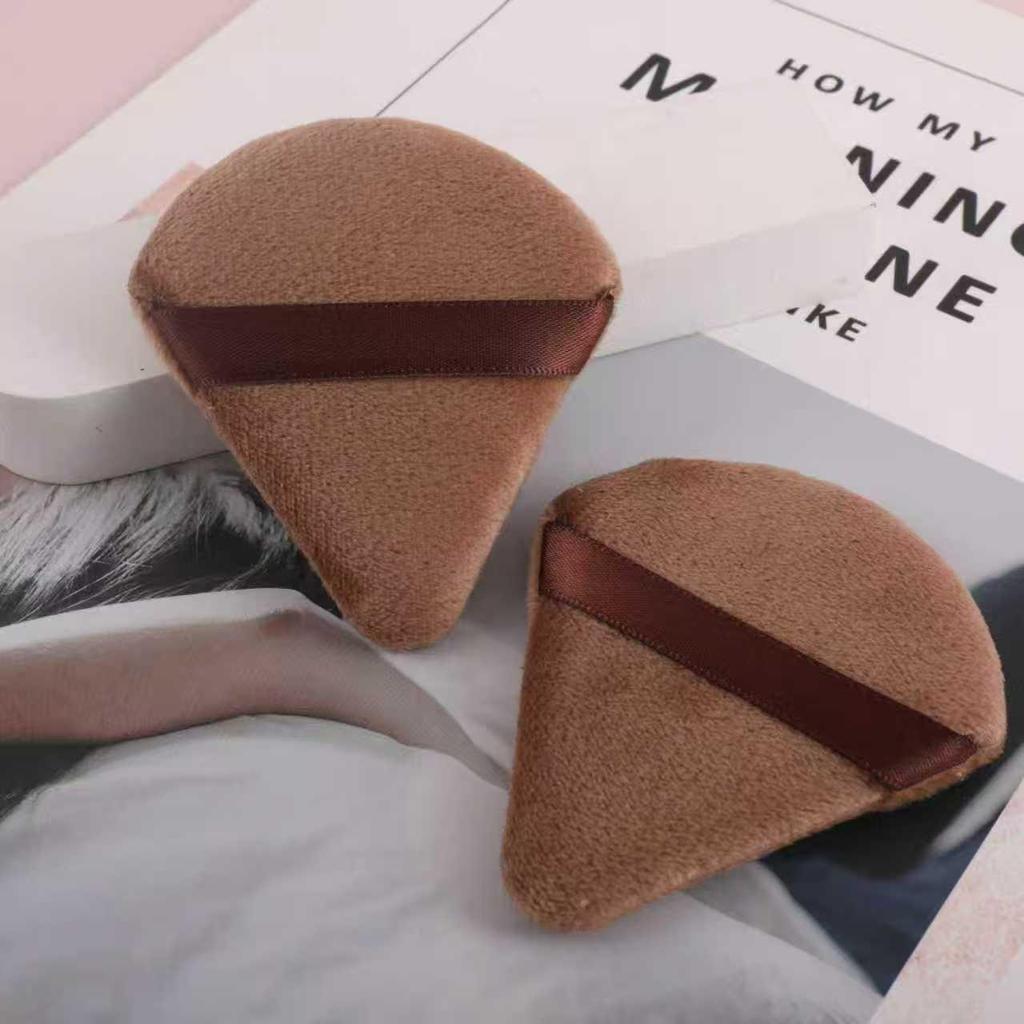 Puf de Pudră din Catifea de Cristal Față-Verso pentru Fixare & Retușuri