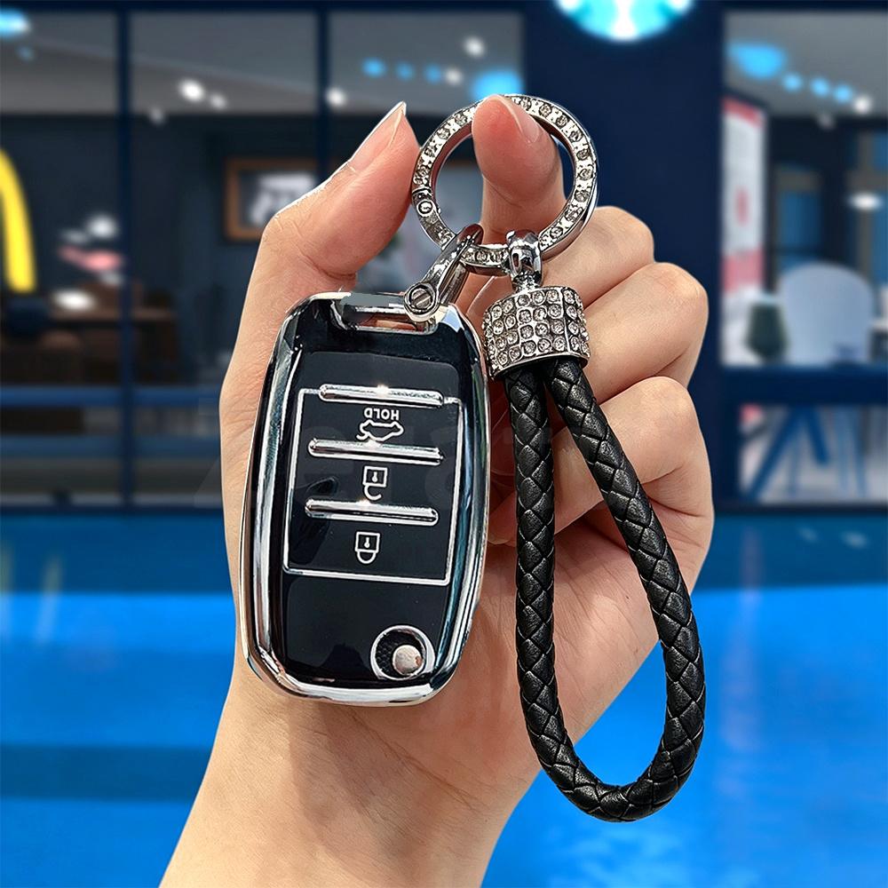 Shell For Kia Optima Sorento Cerato Soul Forte Seltos K3 K2 K5 Ceed Rio 3 Sportage Tpu Car Key Case For Hyundai Avante Santa