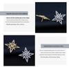Cross Starlight Zircon Copper Brooch - Elegant Eight-Pointed Star Lapel Pin for Men & Women