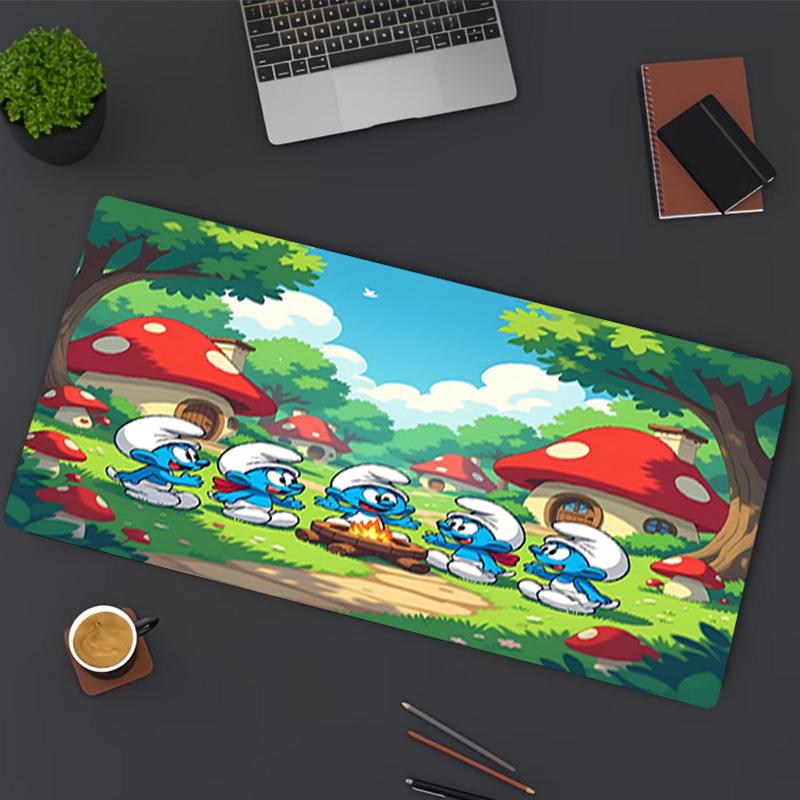 Blue Smurfs Print Mouse Pad, for Keyboard Pad Laptop PC Mat for Office Home Use, Desk Decor, Perfect Birthday Gift for Gamers
