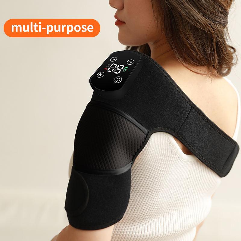 New 3-in-1 Cordless Knee Massager Shoulder Brace with Heat and Vibration Heated Elbow Wrap for Knee and Shoulder Relief