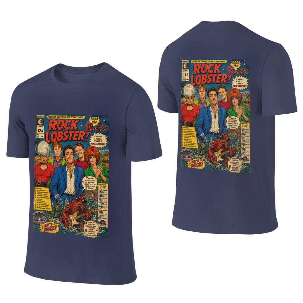 Rock Lobster B52s Comic Full Of Cotton Feeling Reversible Tshirt Sports Minimalist Quickdrying Unisexs Tshirts