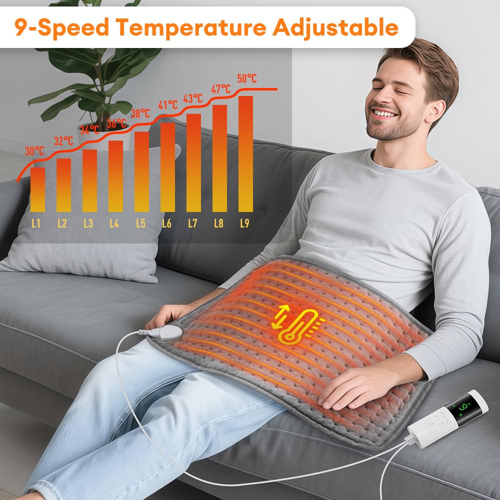 NEW 9 Level 4 Mode Timer Electric Heating Pad Blanket Hot Heated Pad for Abdomen Shoulder Knee Legs Winter Warm Washable
