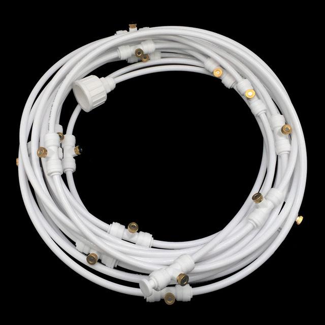 Water Misting Cooling System Kit summer Sprinkler brass Nozzle Outdoor Garden Greenhouse park Plants Spray Hose Watering