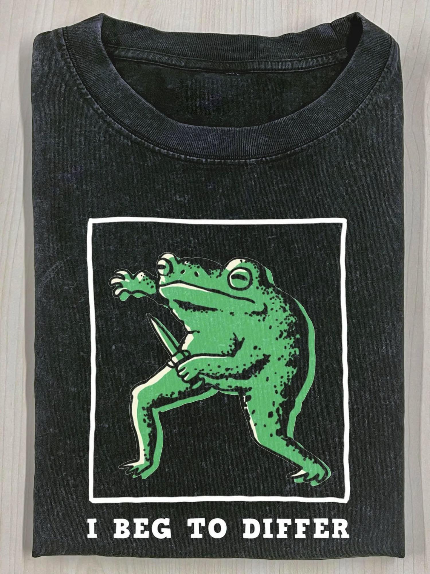 

European sizes Men s Vintage Washed T-Shirt - Black with Green Frog All-Season Comfort, Machine Washable, Durable Fabric for Casual Attire S чёрный
