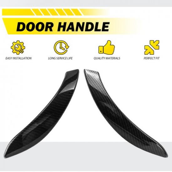 2x Carbon Fiber For BMW 3 Series F30 F34 Car Inner Door Handle Sleeve Cover EPU