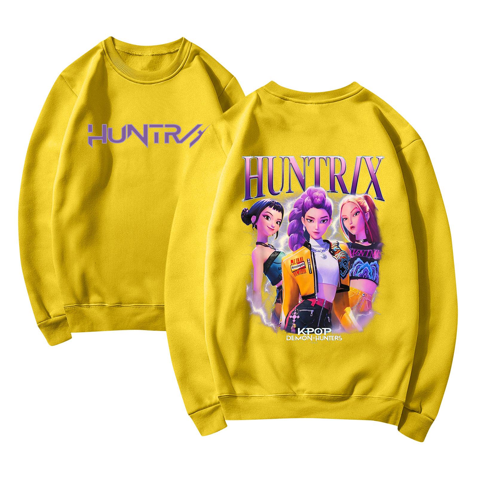 

Женская мода повседневная толстовка с длинным рукавом и круглым вырезом с принтом L жёлтый