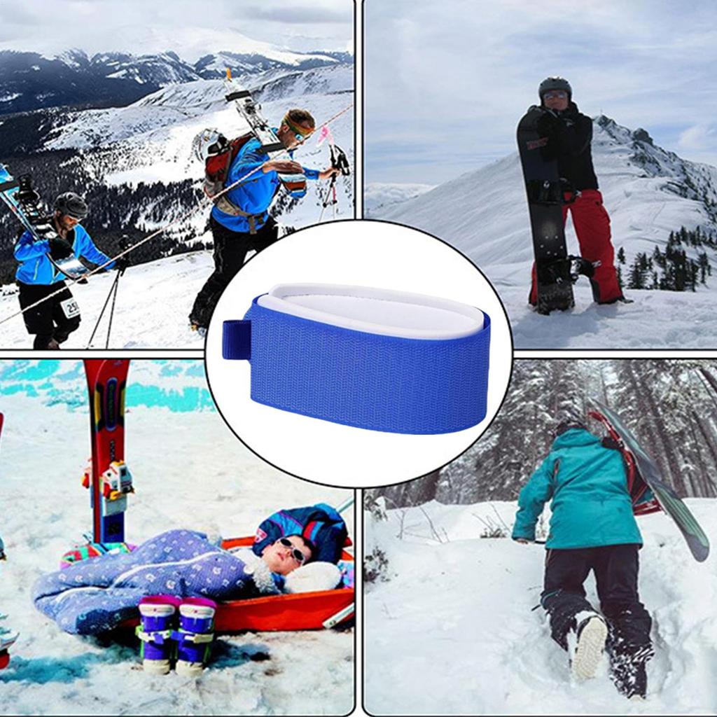 Verstelbare Snowboard Nylon Strap Ski Wraps Straps Snowboard Bevestigingsmiddelen Accessoires EVA Beschermkussentjes Snowboard Binding Straps