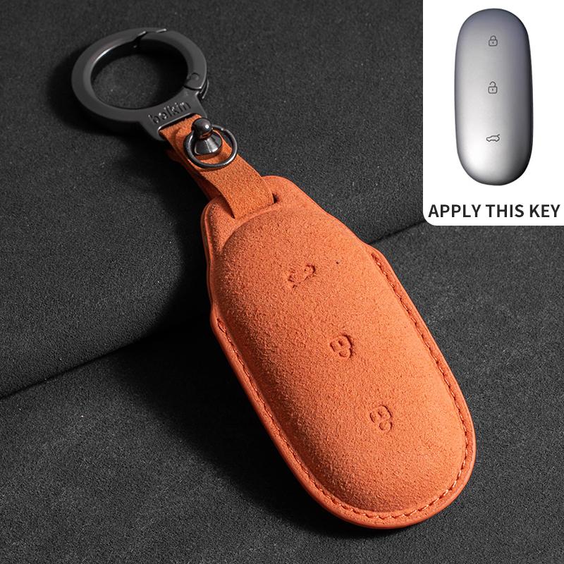 Car Smart Remote Key Case Cover Fob For LEADING IDEAL Lixiang L6 L7 L8 L9 ONE Li Auto Key Case Shell Suede Keychian Accessories