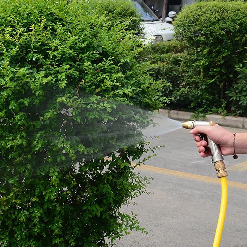 1PC High Pressure With Full Brass Nozzle Handheld Water Nozzle Pistol Grip Sprayer For Watering Garden/Sidewalk/Car Wash