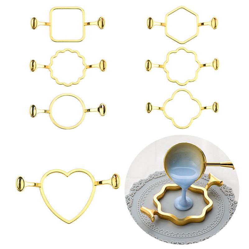 Wax Stamp Ring Metal Wax Seal Mold Round Flower Shape Envelope Invitation Decoration