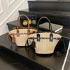 Light Luxury Exquisite Straw Woven PU Shoulder Bags for Women 2026 High Quality Sense of Luxury Stylish Design Handbags