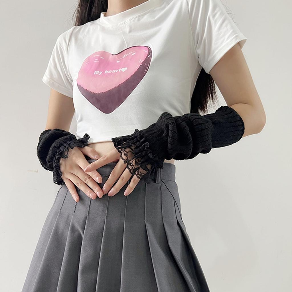 Arm Attached Arm Arm Landmine Black [Lamerry] Covers, Lace, Sleeves, Warmers, Covers, Kimono, Cute, Style, Subculture, Cosplay, Lolita, Women's,