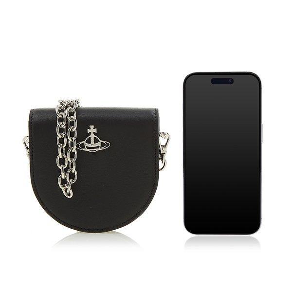 Vivienne WeStwood Vivienne WeStwood Women S Smooth Leather Nano Saddle croSS Bag 43030005 L001q N401