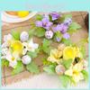 Easter Egg Centerpiece With Faux Flower Accents For Table Celebration And Party Decor