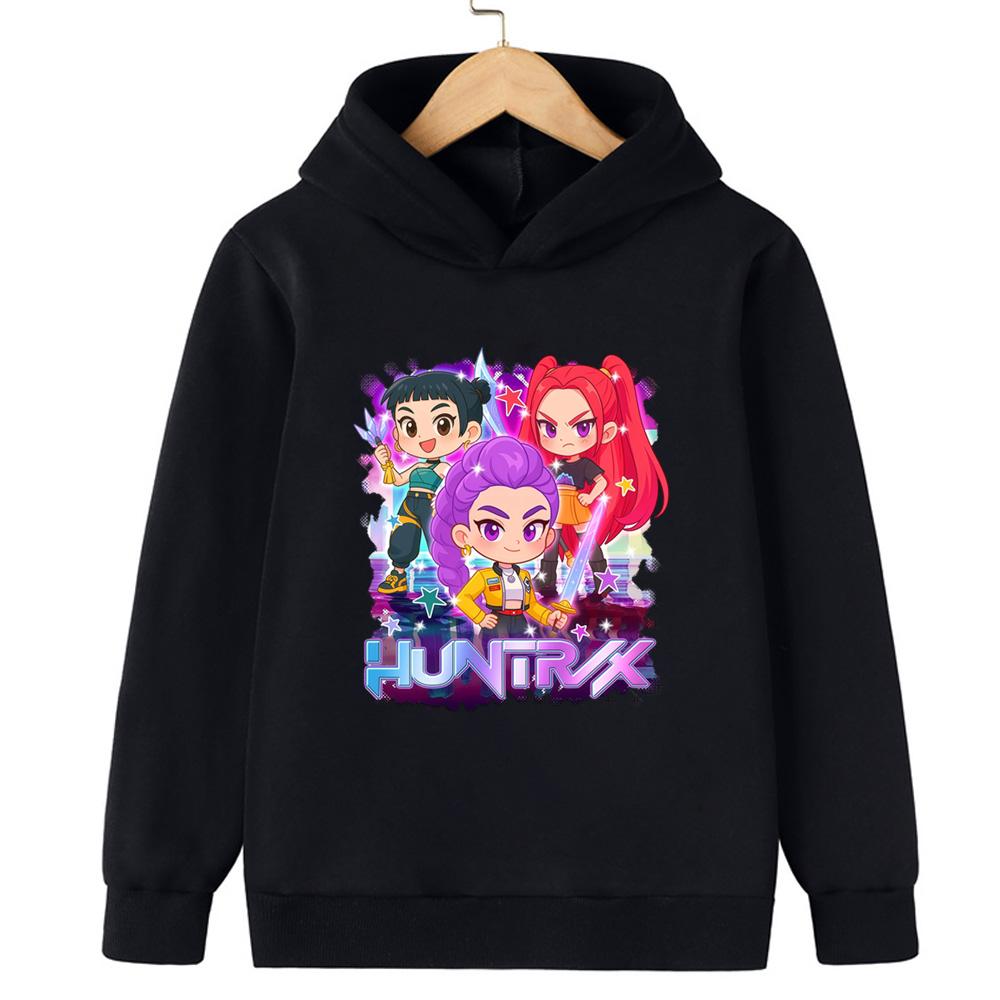 Huntrix Demon Hunter Children's Hoodie Autumn Winter Boys Girls Warm Comfortable Fashionable Children's Hoodies