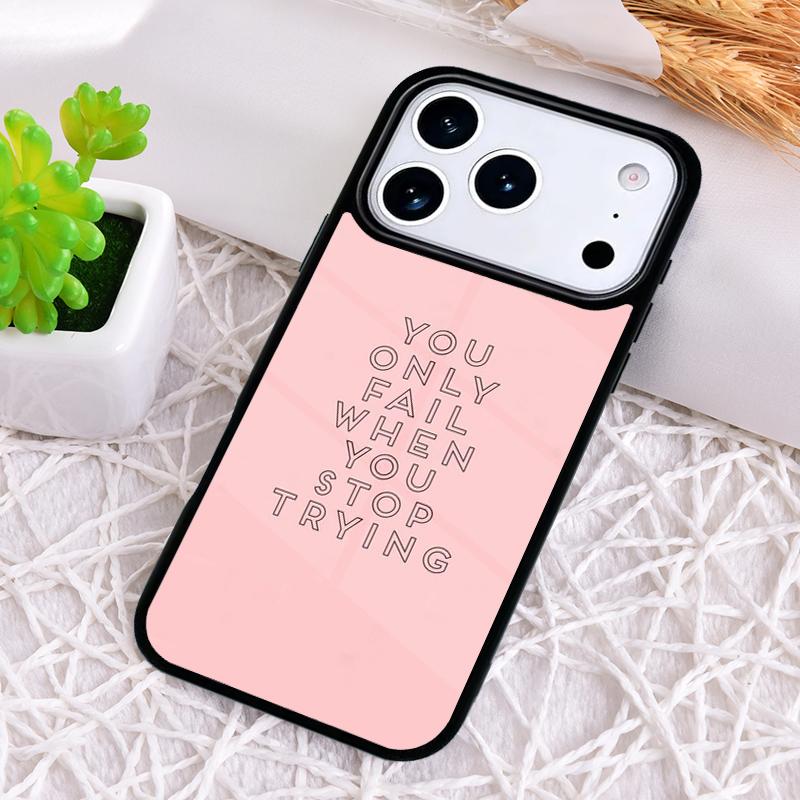 Rosa Workout Motivation Fitness Gym Zitate Stoßfeste Handyhülle für iPhone 17 Air 16e 15 11 12 14 13 Pro Max Hülle Coque