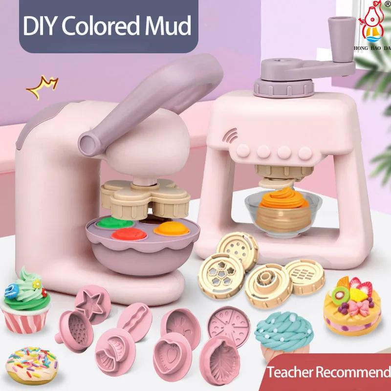 Plasticine Mold Modeling Clay Simulation Colored Clay Noodles Cake Set Mold Modeling Clay Educational Toys for Boys Girls Gift